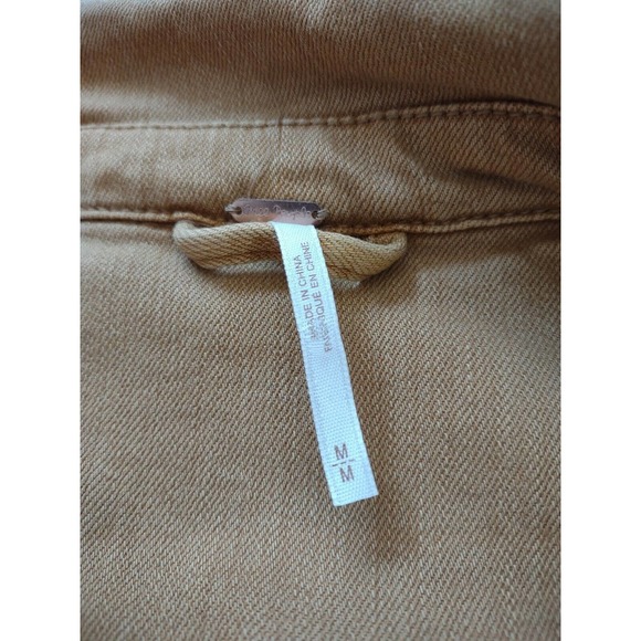 FREE PEOPLE Vintage Distressed Jacket Jean Jacket Lace Up Sleeves size M NWOT - Picture 7 of 13